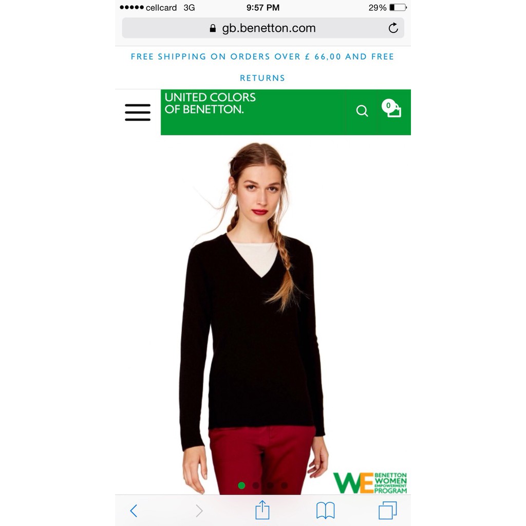 Áo len Benetton hàng cambodia xịn