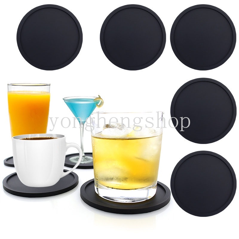 Tấm Lót Cốc Cà Phê Hình Tròn Bằng Silicone Cách Nhiệt Tiện Dụng
