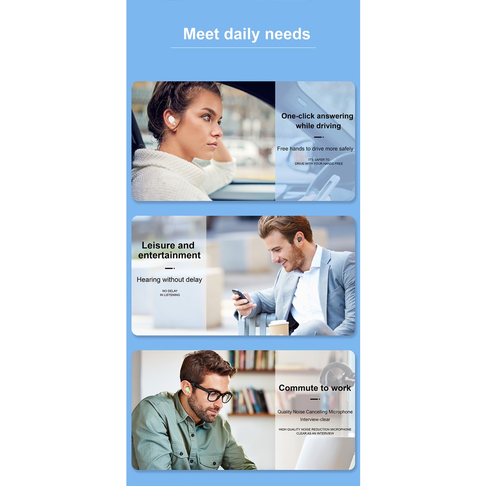 Tai Nghe Nhét Tai S8 Mini Bluetooth 5.0 Âm Thanh Stereo Chống Ồn Màu Macaron Phong Cách Thể Thao