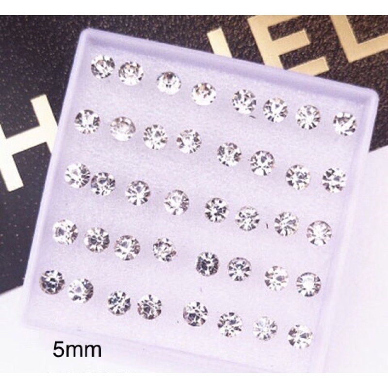 Bông tai kim cương đính nụ đá size mini Yukimishop