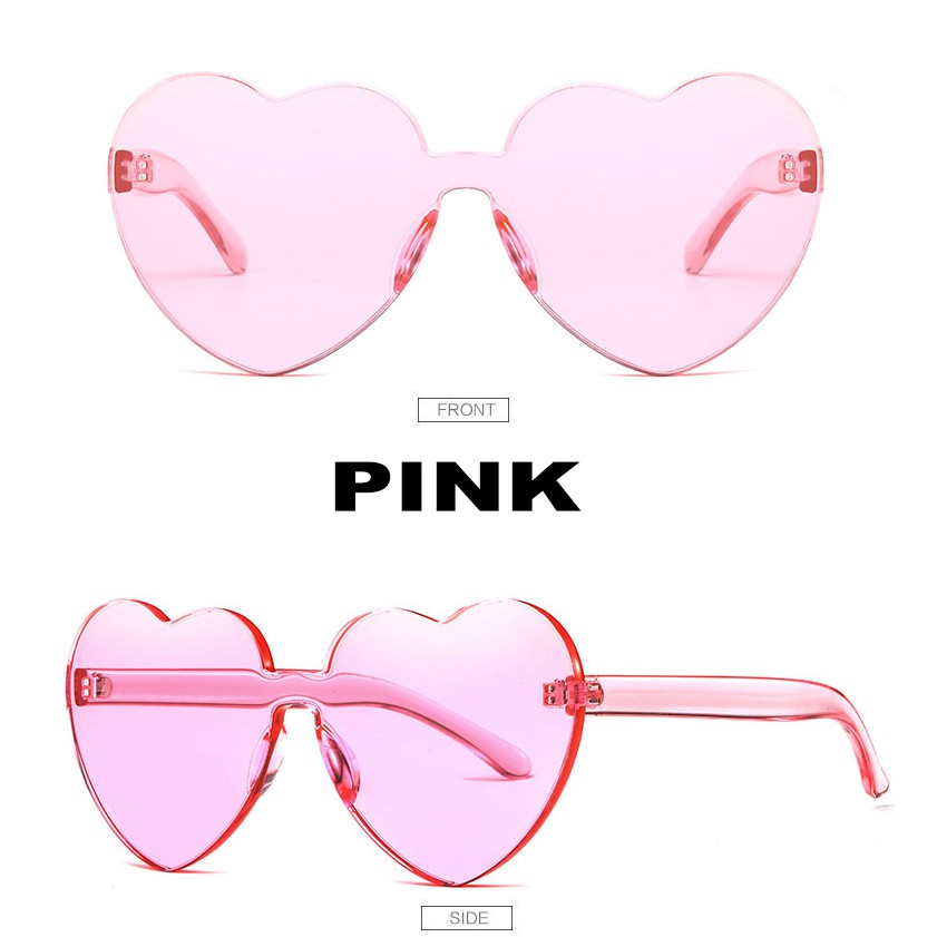 Kính mát hình trái tim thiết kế thời trang dành cho nam nữ