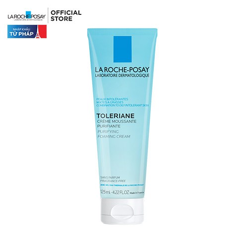 Sữa rửa mặt tạo bọt dành cho da hỗn hợp và da dầu quá nhạy cảm La Roche-Posay Toleriane Foaming Cream 125ml | BigBuy360 - bigbuy360.vn