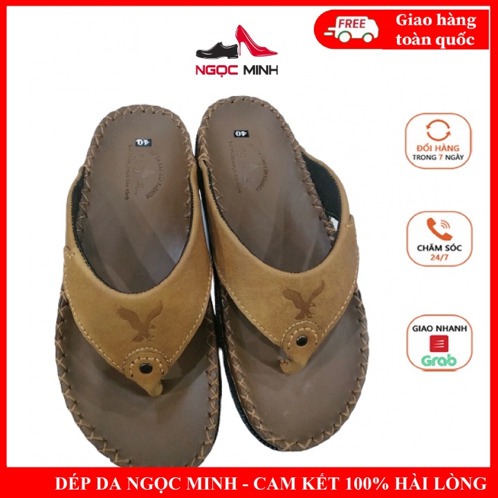 Dép Nam Quai Kẹp Da Bò Cao Cấp Mã Số N01