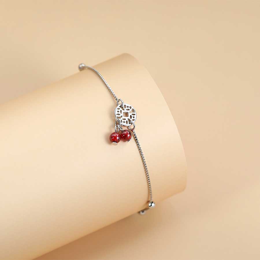 🍒 LẮC CHÂN BẠC S925 🍒 LẮC CHÂN KIM TIỀN CHERRY ĐỎ 🍒 BEST SELLER 🍒 LC0009 | BigBuy360 - bigbuy360.vn