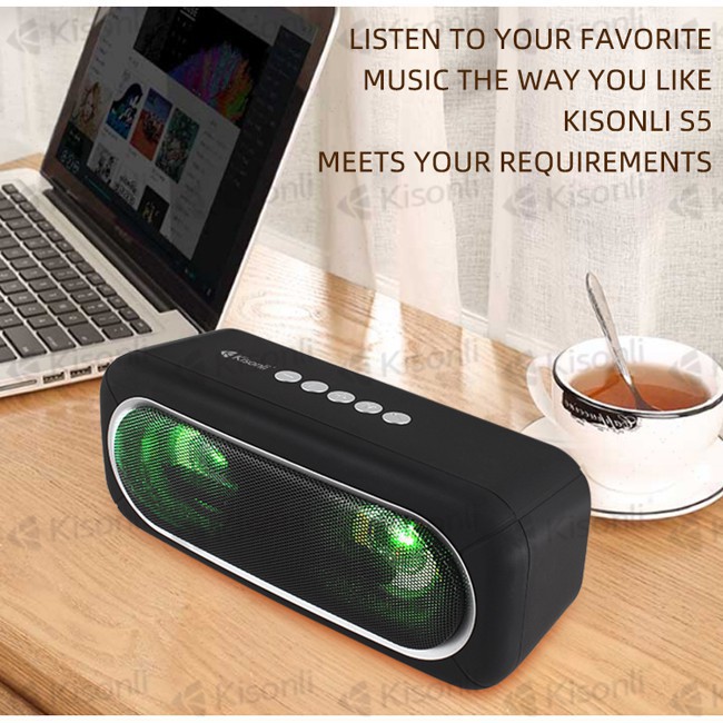 Loa Kisonli Bluetooth S5 - Loa Tích hợp Bluetooth-FM-USB-Thẻ nhớ...