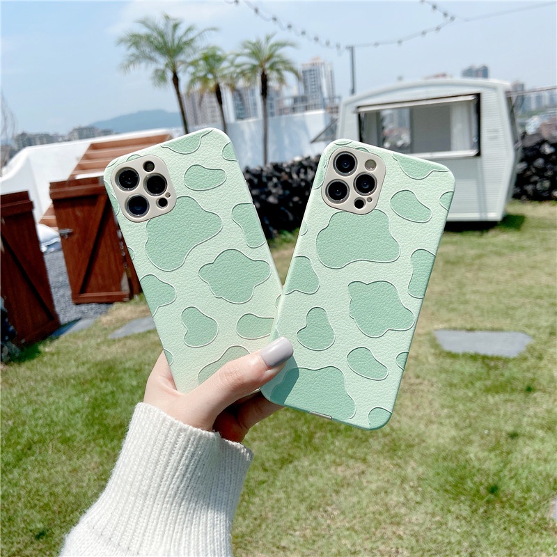 iphone caseiphone 11 pro 11promax iphone 7 8 plus iphone x xr xsmax iphone12 12promaxLight green spots painted TPU phone case