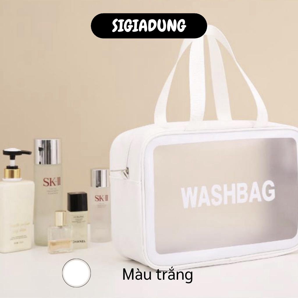 [SGD] Túi Đựng Mỹ Phẩm - Túi Đựng Đồ Trang Điểm, Đồ Du Lịch Da Pu Trong Suốt WASHBAG 9414