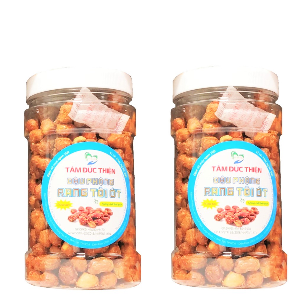 Combo 2 Hũ Đậu Phộng Rang Tỏi Ớt Tâm Đức Thiện (2 x 210GR)