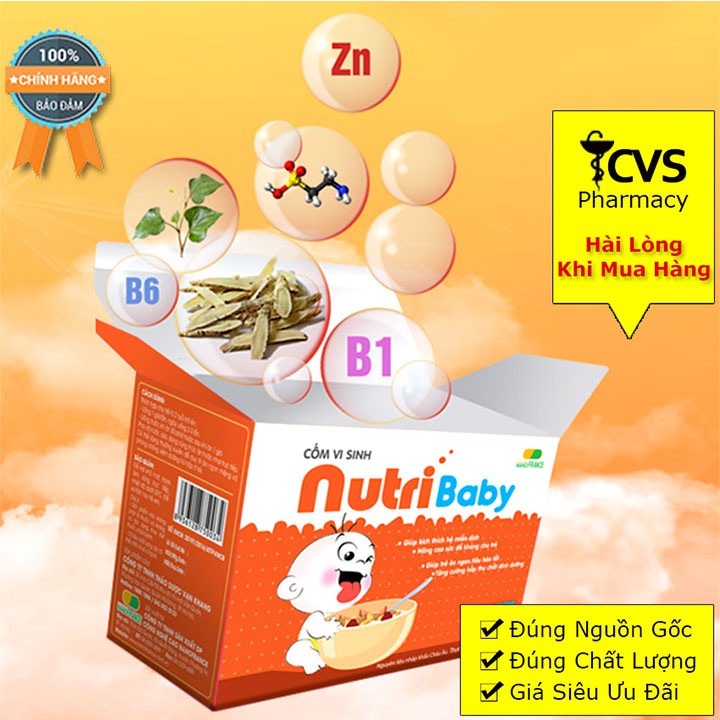 Cốm Vi Sinh NutriBaby - Phòng Viêm Đường Hô Hấp & Biếng Ăn