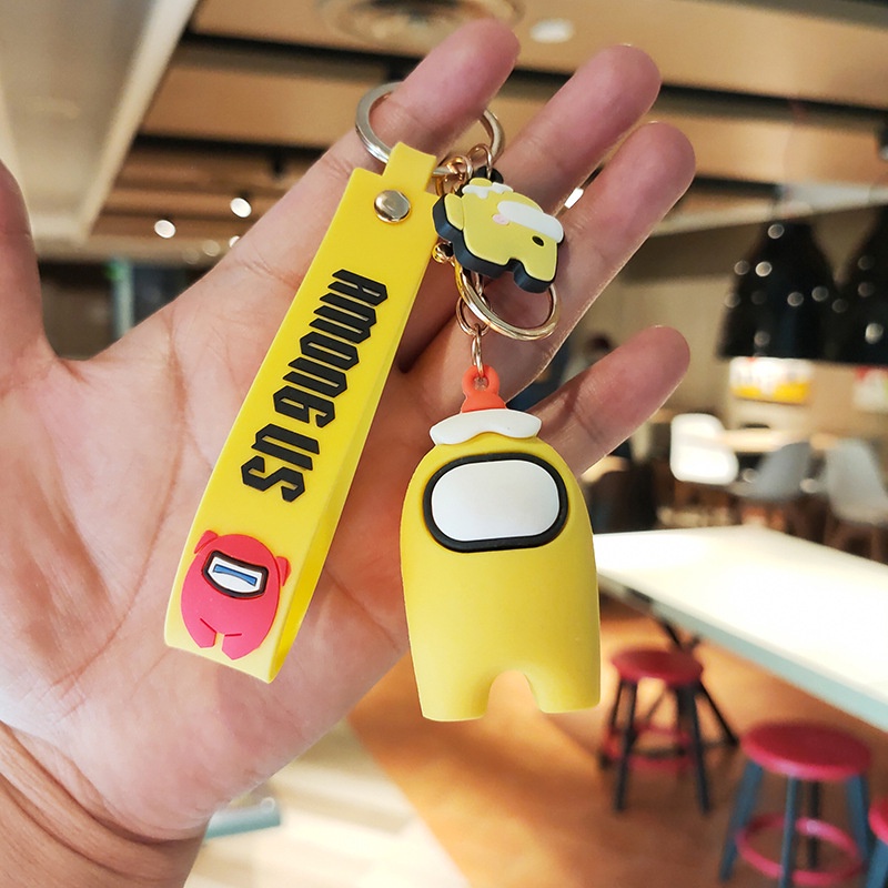 Móc khóa QIHE JEWELRY bằng PVC kiểu nhân vật game dễ thương độc đáo