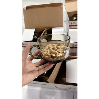 2 Cốc thuỷ tinh màu hổ phách