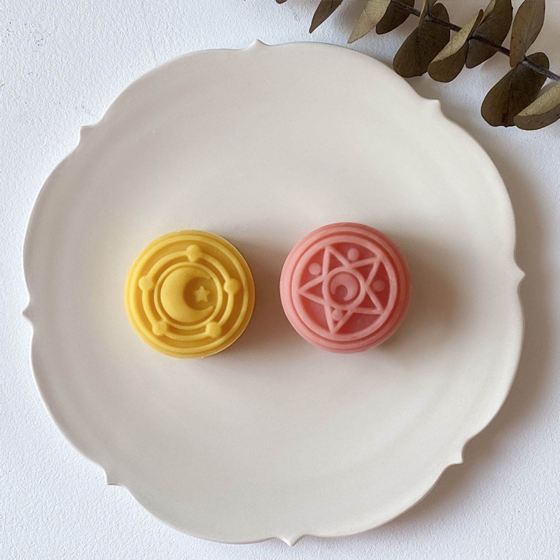 Aoto Khuôn Làm Bánh Trung Thu Bằng Nhựa 50g Chủ Đề Cô Gái Làm Đẹp Cho Trung Thu