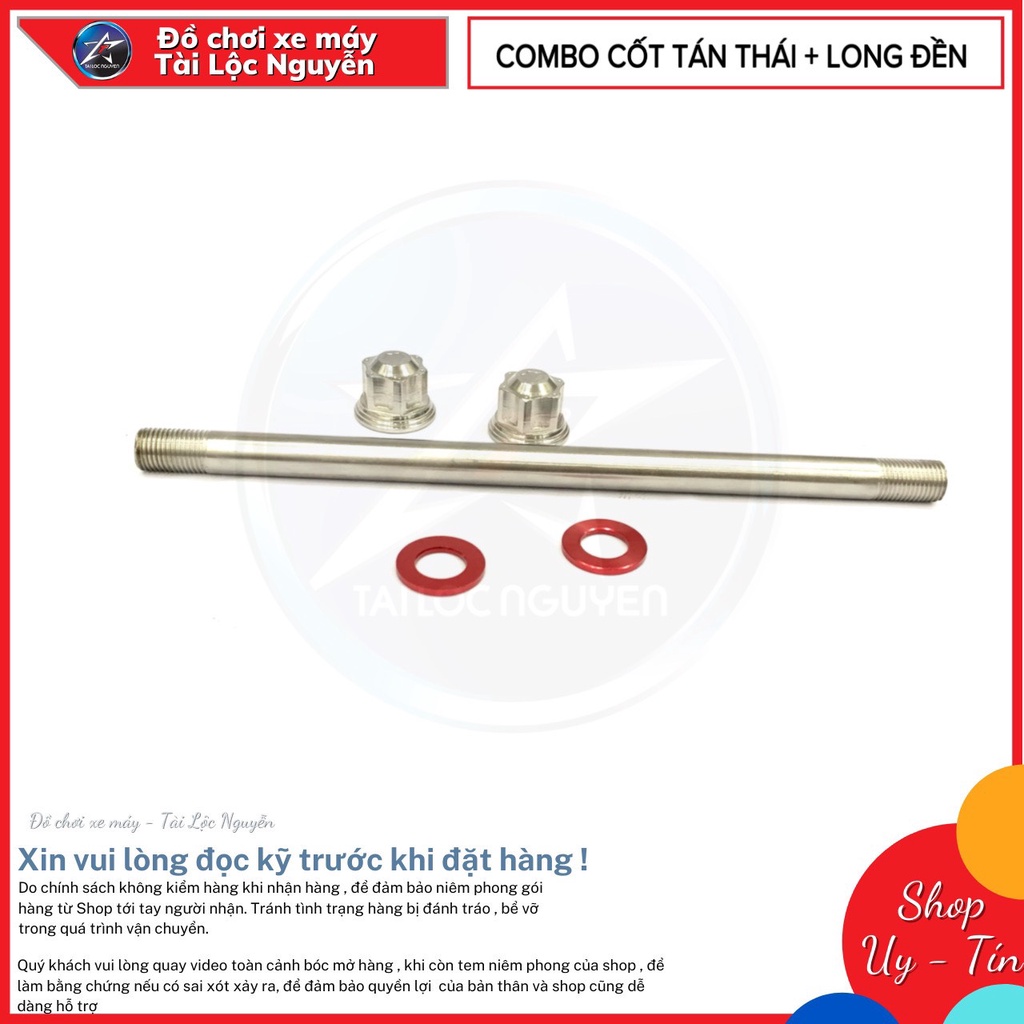 COMBO CỐT TÁN INOX SALAYA + LONG ĐỀN CHO XE ĐI CỐT BÁNH 12LI