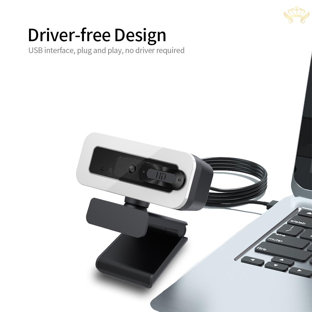 New  3MP Auto Focus USB Webcam Driver-free Web Camera with Noise Reduction Microphone Privacy Cover for Video Chat Online Conference