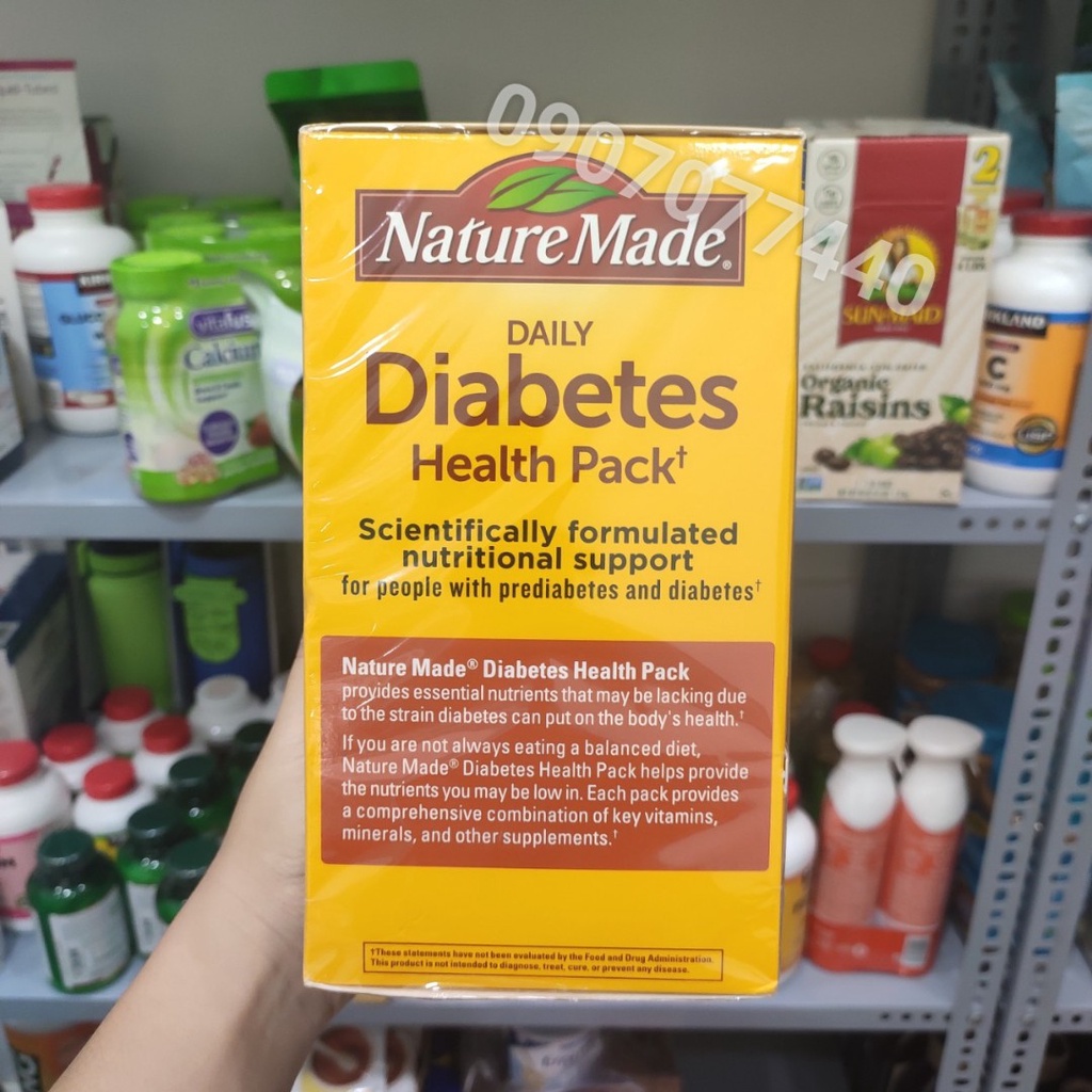 Vitamin tổng hợp date 2024 dành cho người tiểu đường Nature Made Daily Diabetes Health - EDS Hàng Mỹ
