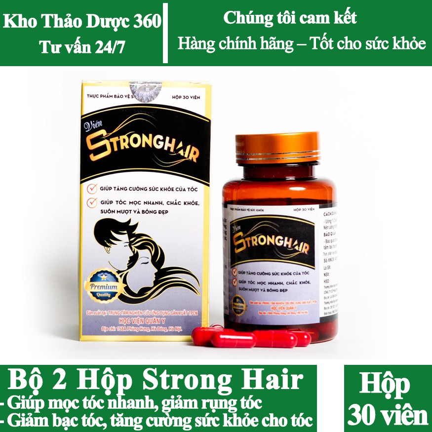 Combo 2 hộp Mọc Tóc Học Viện Quân Y Strong Hair