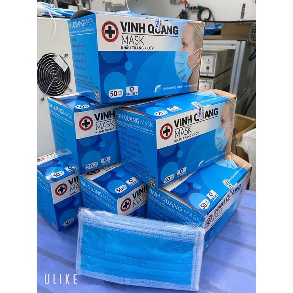 Khẩu trang 4L xanh Vinh Quang Mask