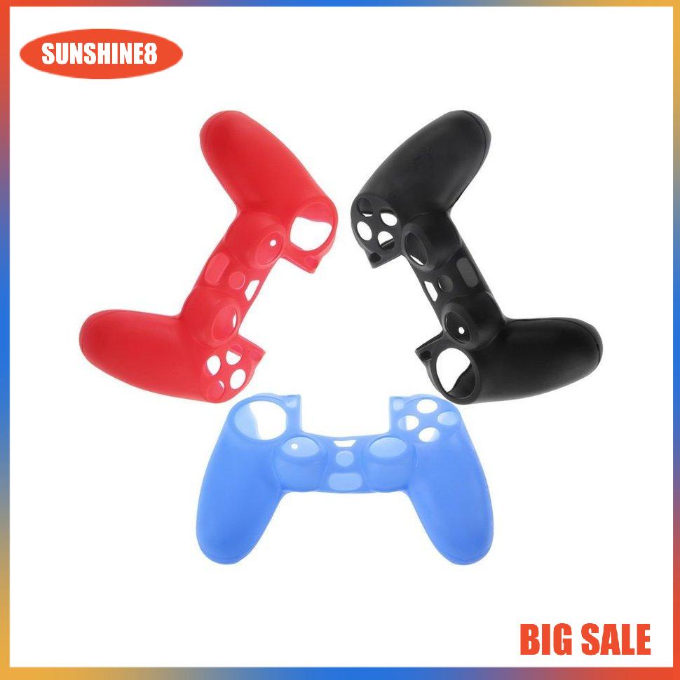 【SUN】Silicone Rubber Case Skin Cover For PS4 Controller Grip Handle Console