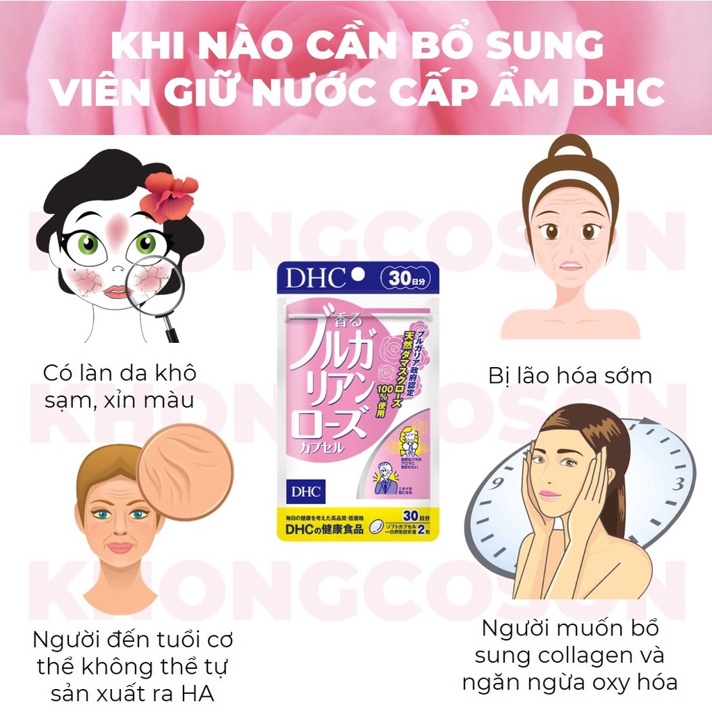 Viên Uống Giữ Ẩm Cấp Nước DHC Hyaluronic Acid - Khongcoson