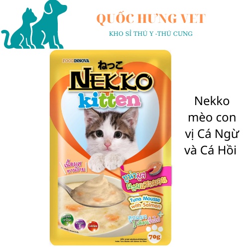Pate Nekko Cho Mèo con Gói 70g - Pate Mèo Nhập Khẩu Từ Thái Lan - QUỐC HƯNG VET