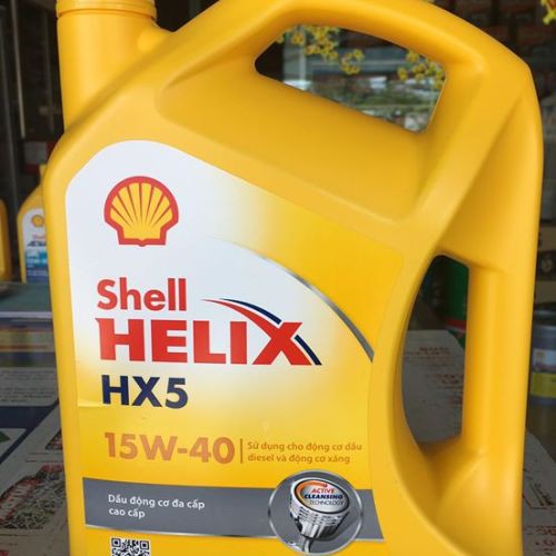 Nhớt động cơ xăng cao cấp SHELL HELIX HX5 15W40 4L