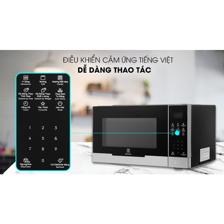 Lò vi sóng có nướng Electrolux EMG23DI9EBP 23 lít - Smart House