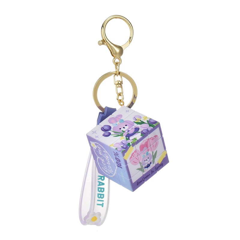 Móc Khóa Hình Khối Rubik Hoạt Hình Sáng Tạo Dễ Thương