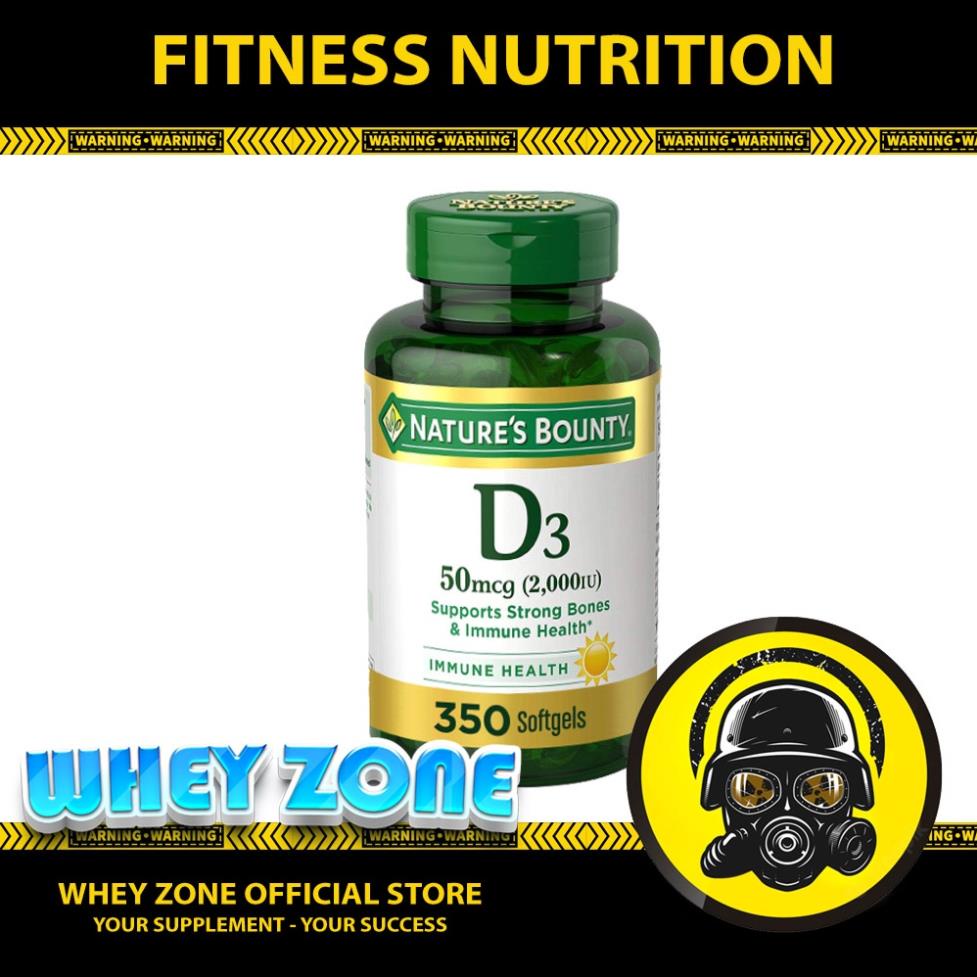 Thực Phẩm Bổ Sung Nature'S Bounty Vitamin D3 2000Iu, Tăng Cường Miễn Dịch, Xương Khớp Chắc Khỏe, 350 Viên