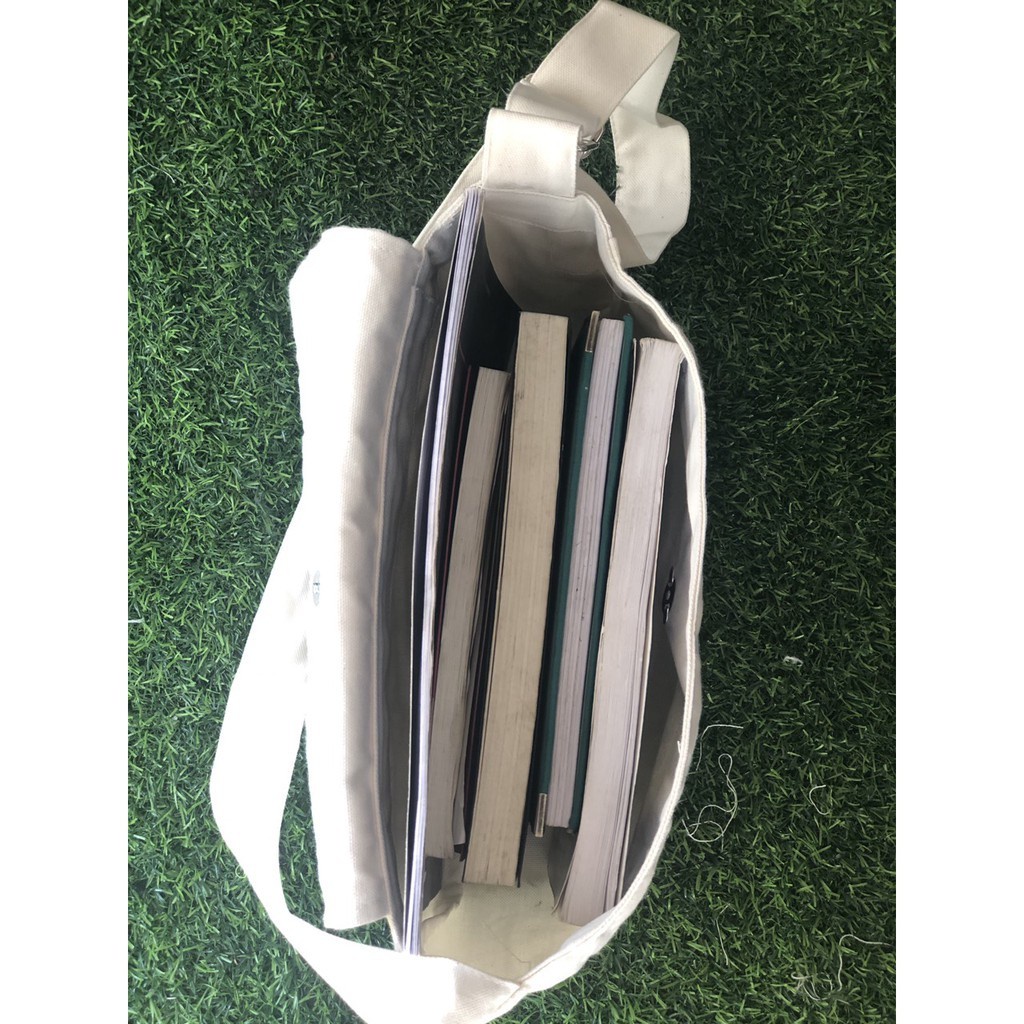 TÚI TOTE ĐEO CHÉO BÔNG HOA UNISEX NAM NỮ CÓ TÚI CON VẢI DỆT CANVAS PHONG CÁCH ULZZANG
