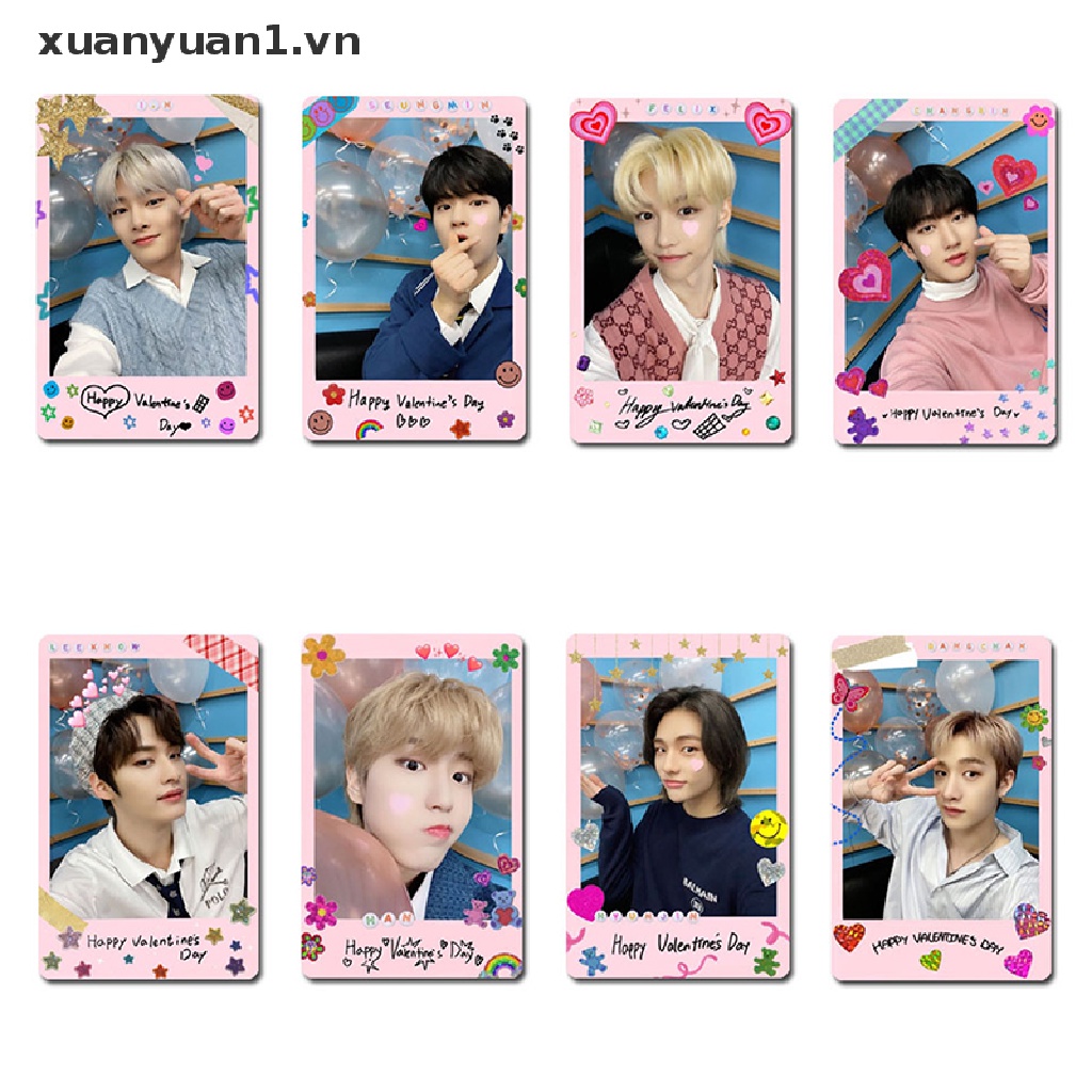 Set 8 Tấm Thẻ Ảnh Lomo Hình Nhóm Nhạc Kpop STRAY KIDS