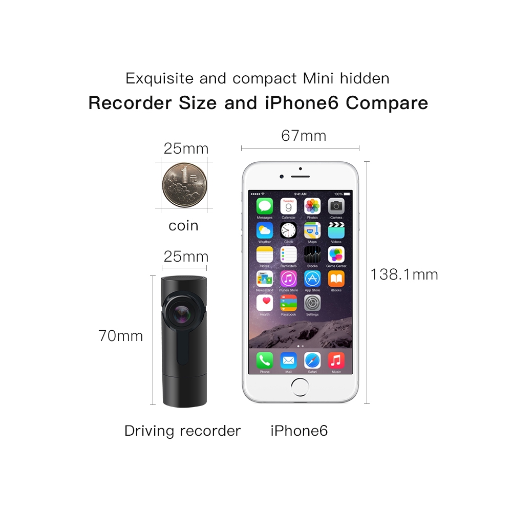 Camera Hành Trình Xe Hơi Không Dây 1080p Hỗ Trợ Quay Đêm | BigBuy360 - bigbuy360.vn