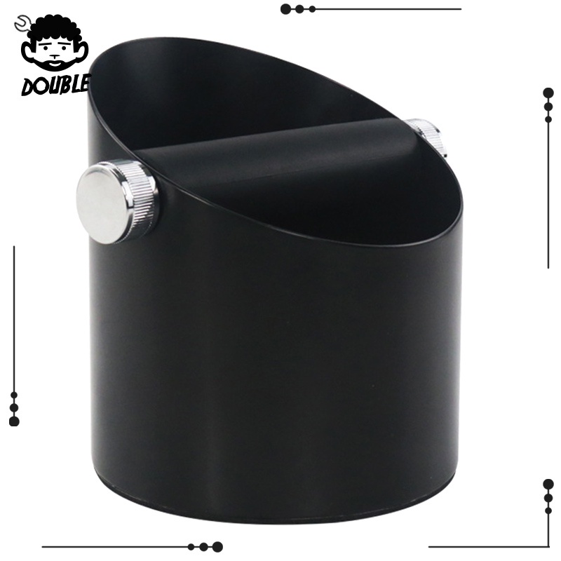 [DOUBLE] Coffee Knock Box Grinds Waste Bucket for Coffee Maker Non-Slip for Home