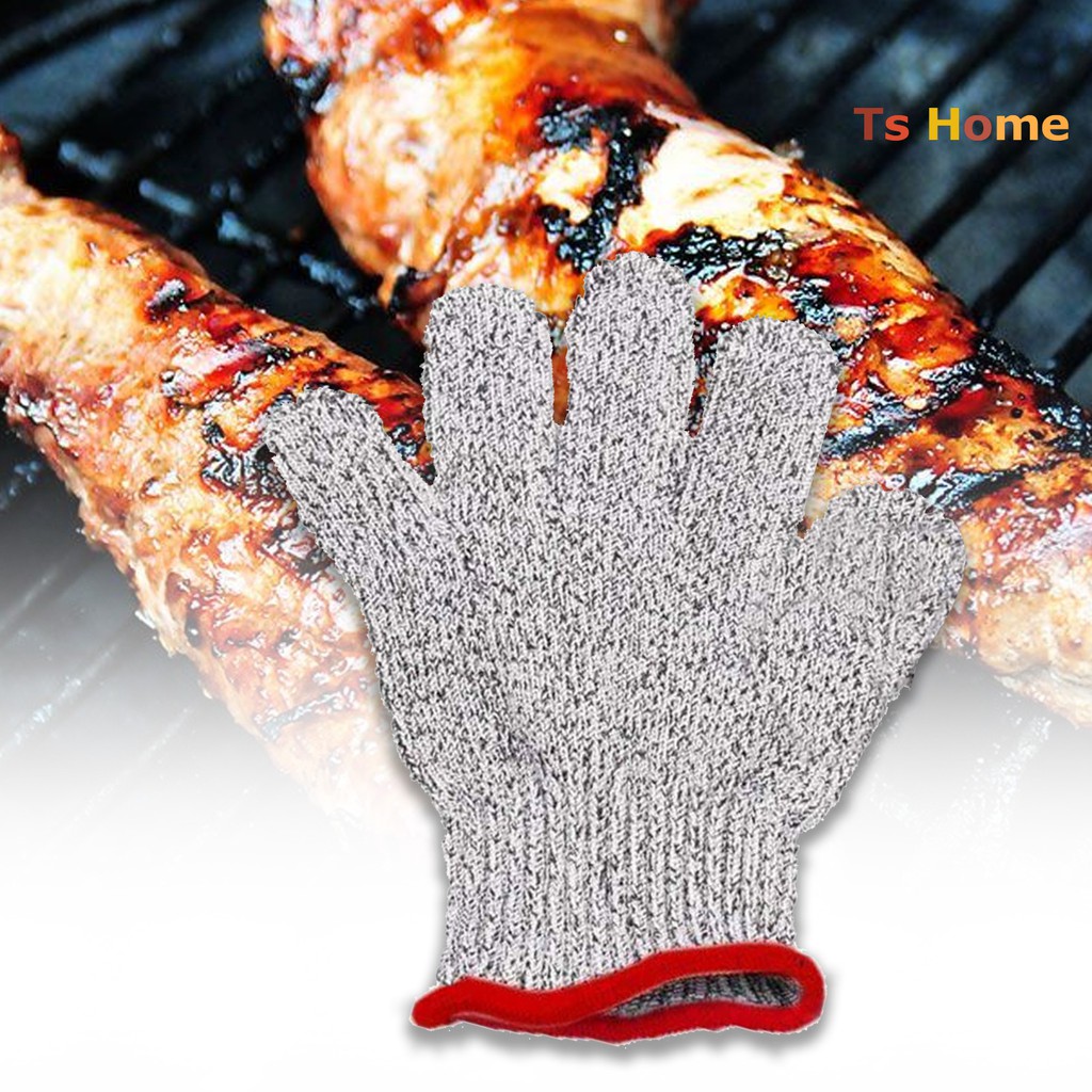 1 Găng Tay Cách Nhiệt Bằng Thép Không Gỉ Cho Nướng Bbq 500 / 800 Độ C