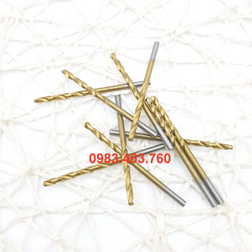 BỘ 10 MŨI KHOAN SẮT - INOX KAPUSI 3,5 MM VÀNG CAO CẤP