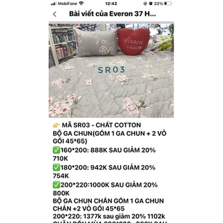 Bộ chăn ga gối EVERON mã sr03