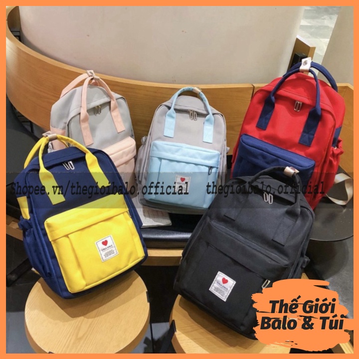 Balo cặp ulzzang basic nữ thời trang đi học đi chơi du lịch giá rẻ đựng vừa laptop canvas KOREAN| thegioibalo