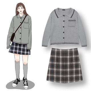 [ ORDER ] Set váy áo ulzzang có tách lẻ