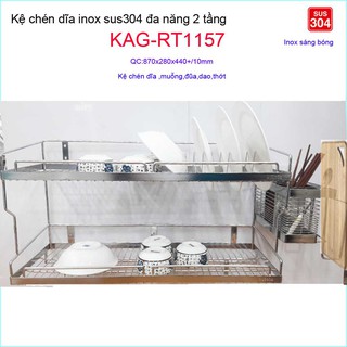 KỆ ĐỰNG CHÉN DĨA INOX KAG-RT1157