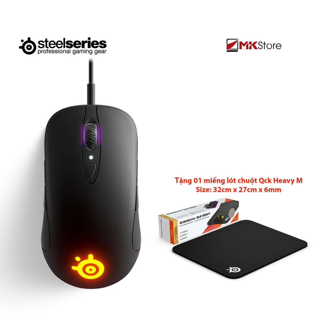 [Mã ELMS5 giảm 7% đơn 300K] Chuột chơi game Steelseries Sensei Ten 18.000 CPI + tặng 01 PAD QcK Heavy Medium