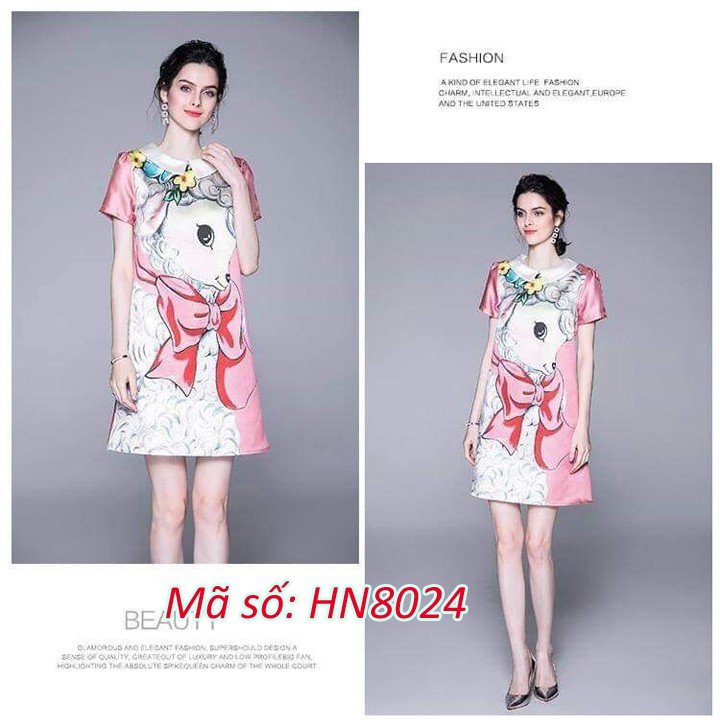 ⚡️ có đủ size ⚡️#HN8024 ĐẦM SUÔNG CỔ SEN HỌA TIẾT CÁCH ĐIỆU SANG TRỌNG - HÀNG NHẬP KHẨU