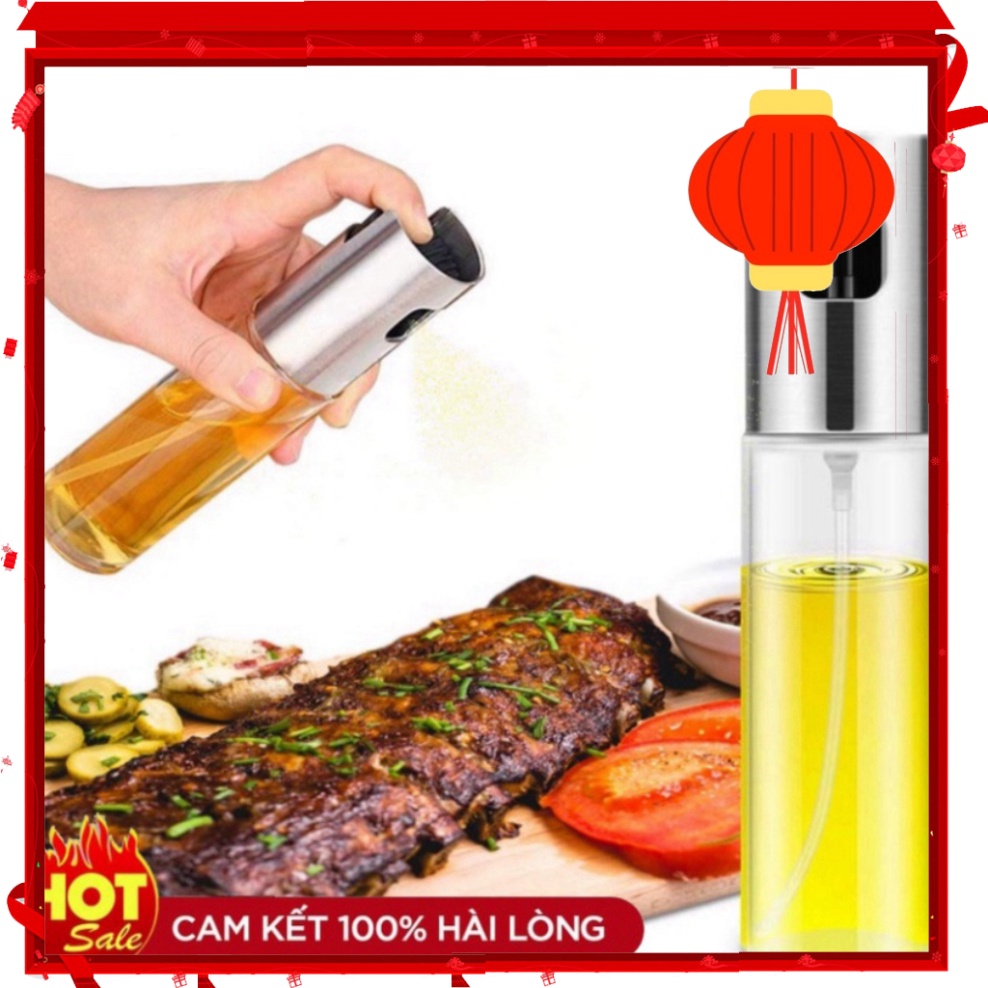 Bình Xịt Dầu Ăn phu sương cao cấp,Nắp Inox ThânTthủy Tinh thiết kế sang trọng dành cho nồi chiên không dầu 💖 SKT Mart