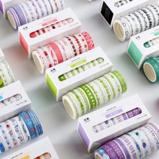Washi tape hộp 10 cuộn 8mm*3m