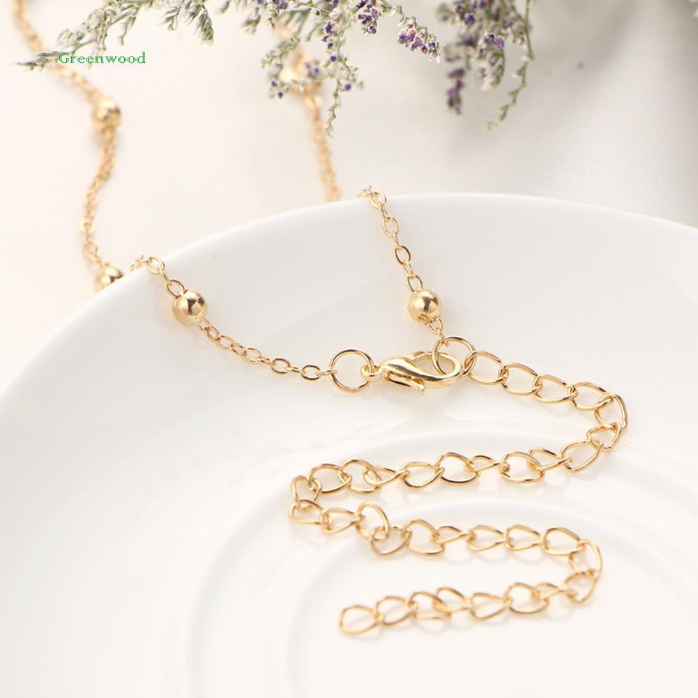 Dây chuyền choker dạng xích phối hạt cườm thời trang dành cho nữ