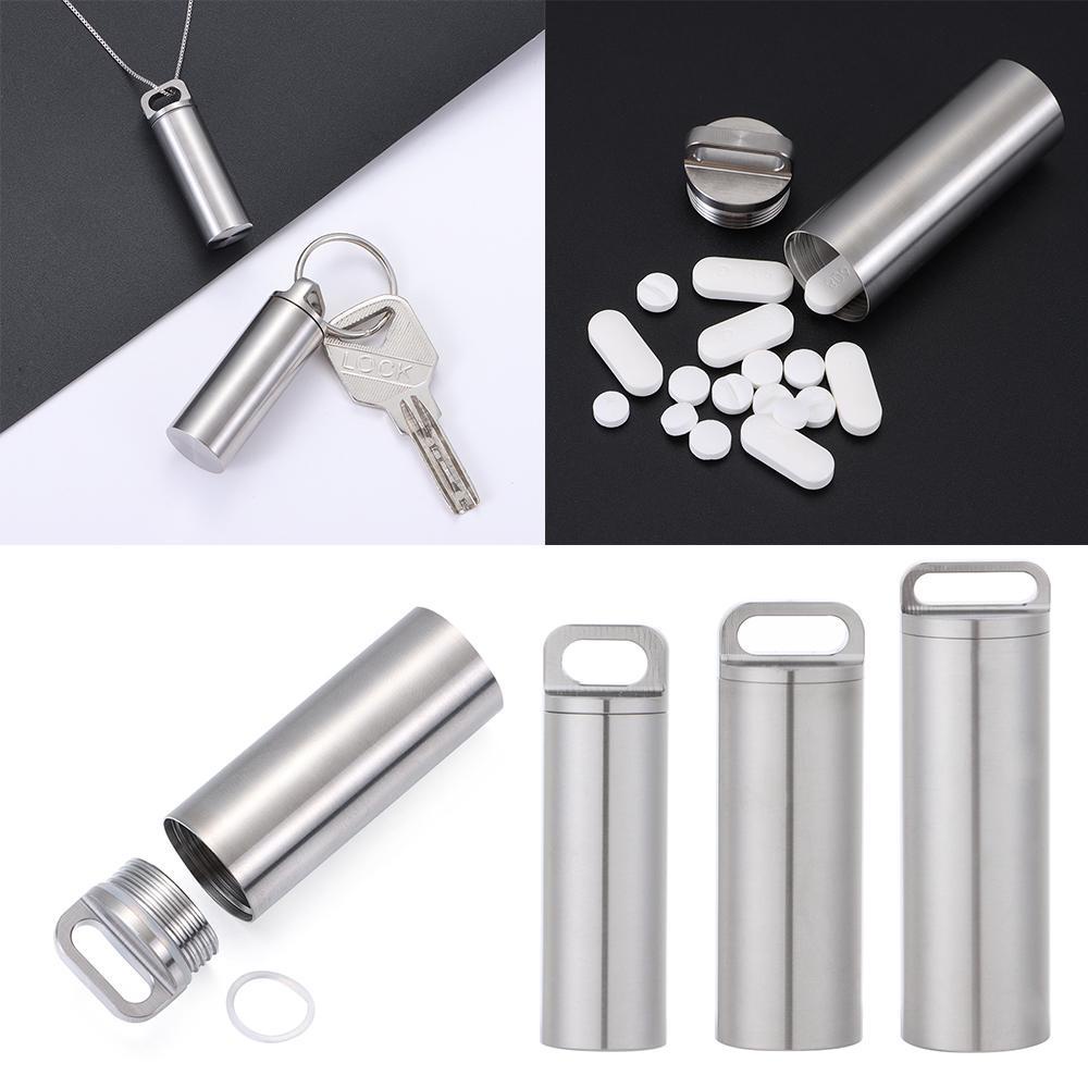 Bình Đựng Nước Mini Chống Ẩm Chống Thấm Nước Hình Viên Con Nhộng Dùng Khi Đi Cắm Trại