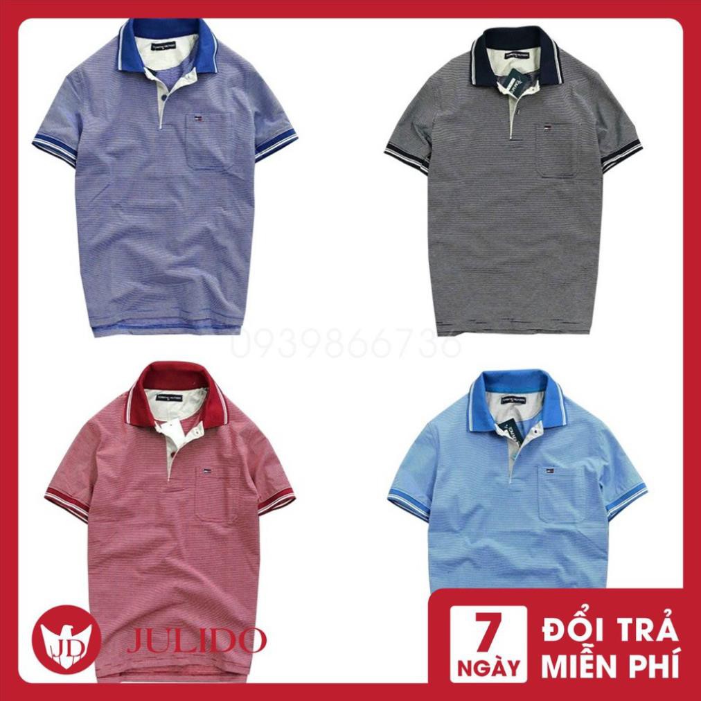 Áo polo nam Trung Niên Có Túi⚡️ Áo thun nam lớn tuổi có túi cotton xuất xịn 100% bền đẹp . ⛔