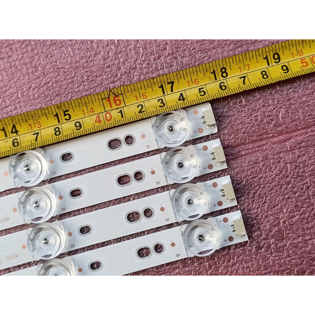 THANH ĐÈN LED TIVI TCL 49S6500 49P65 MỚI 100% HÀNG ZIN HÃNG, BỘ 4 THANH, MỖI THANH 7 BÓNG, MỖI BÓNG 6V, DÀI 50cm