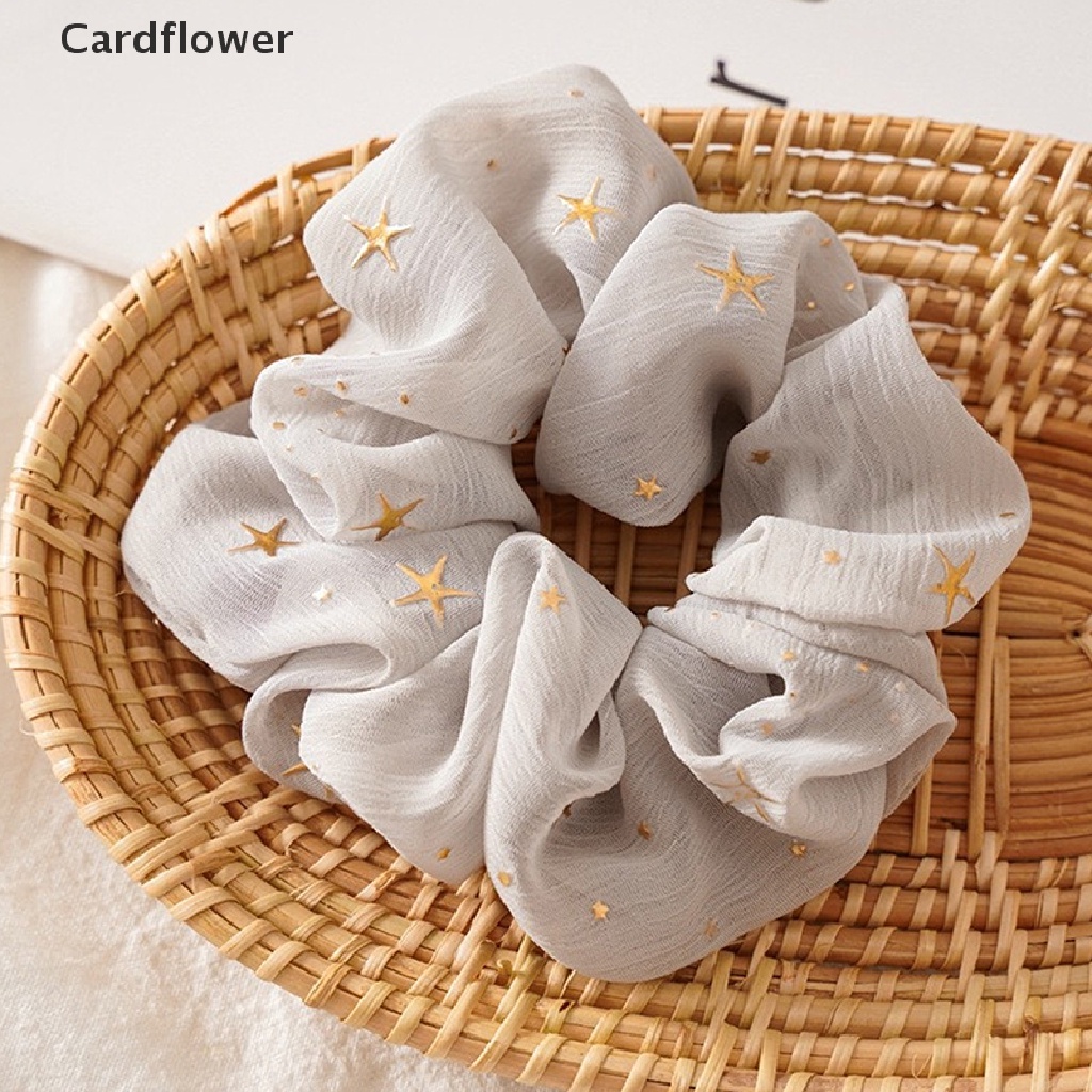 &lt; Cardflower &gt; Dây Buộc Tóc Cao Su Co Giãn In Họa Tiết Sáng Ngọt Ngào Cho Nữ Giảm Giá