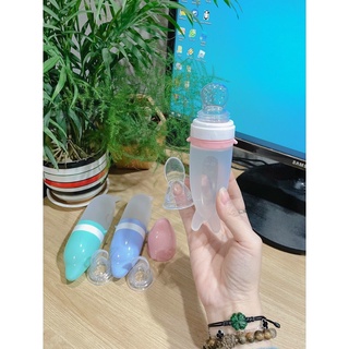 Bình thìa silicon 3 chi tiết ăn dặm cho bé