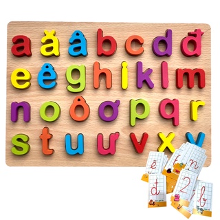 BẢNG GỖ NỔI CHỮ CÁI ABC, TIẾNG VIỆT,CHỮ SỐ, HÌNH KHỐI CHO BÉ