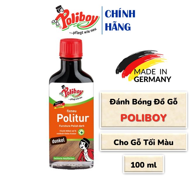 Dung Dịch Đánh Bóng Bề Mặt Gỗ POLIBOY Làm Mới Bề Mặt Nội Thất 100ml